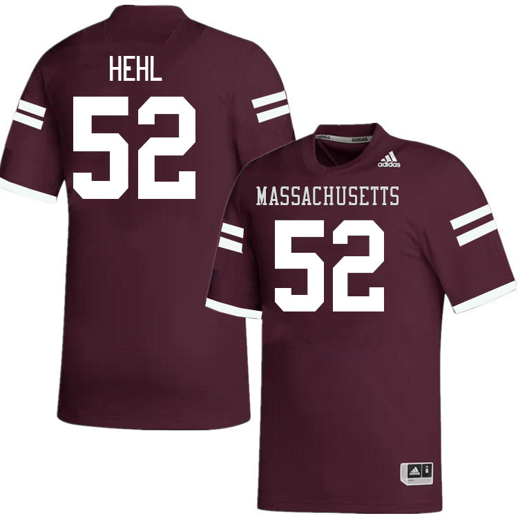 Massachusetts Minutemen #52 Erik Hehl College Football Jerseys Stitched-Maroon